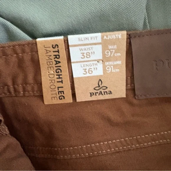 Prana Bridger Straight Leg Jeans Sepia NWT Size 38 x 36